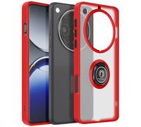 Avizar Case for Oppo Find X8 Pro Magnetic Ring Translucent Back, Red