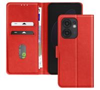 Avizar Case for Oppo Reno 13 F / 13 FS Clapet Wallet and Video Holder, Red