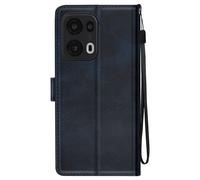 Avizar Case for Oppo Reno 13 Pro Clapet Strap Wallet Support, Night blue