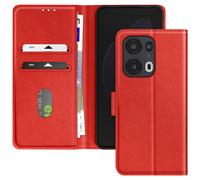 Avizar Case for Oppo Reno 13 Pro Clapet Wallet and Video Holder, Red