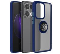 Avizar Case for Oppo Reno 13 Pro Magnetic Ring Translucent Back, Night blue