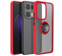 Avizar Case for Oppo Reno 13 Pro Magnetic Ring Translucent Back, Red
