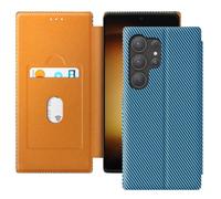 Avizar Case for S23 Ultra Fibre Carbon Video and Anti-RFID Holder, Blue