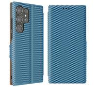 Avizar Case for S24 Ultra Fibre Carbon Video and Anti-RFID Support, Blue