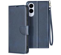 Avizar Case for Samsung Galaxy S25 Edge Clapet with Hand Strap, Dark Blue