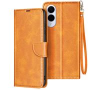 Avizar Case for Samsung Galaxy S25 Edge Clapet with Strap, Yellow