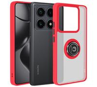 Avizar Case for Xiaomi 14T Pro Metal Ring Video Support, Red