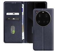 Avizar Case for Xiaomi 15 Ultra Clapet Wallet and Video Holder, Dark Blue