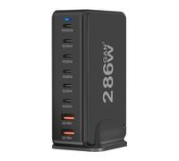Avizar Charging Station with 8 USB-C / USB Ports Recharge Rapide GaN3 286W