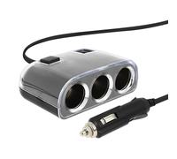 Avizar Cigarette Lighter power supply 3x Lighter Socket + 2x USB Sockets