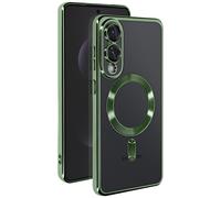 Avizar Cover for Galaxy S25 Edge Silicone Frame Chrome, Green