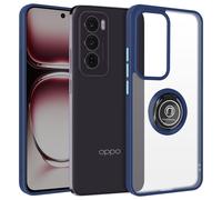Avizar Cover for Oppo Reno 12 Metal Ring Video Support, Night blue