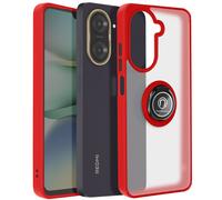 Avizar Cover for Xiaomi Redmi A5 Magnetic Ring Back Translucent, Red