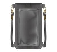 Avizar Cross-body Phone Bag with Smartphone Tactile Window with Strap 1.4m, Grey