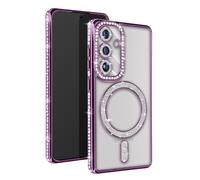 Avizar Diamond Case for Galaxy S24 Plus outline Strass, Purple
