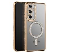 Avizar Diamond Case for Galaxy S25 Plus Outline Strass, Gold