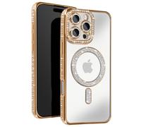 Avizar Diamond Case for iiPhone 16 Pro Max Contour Strass, Gold