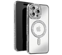 Avizar Diamond Case for iiPhone 16 Pro Max Contour Strass, Silver