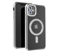 Avizar Diamond Case for iPhone 11 Protection Around Strass, Silver