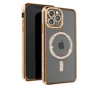 Avizar Diamond Case for iPhone 12 Pro Max Protection Around Strass, Gold