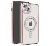 Avizar Diamond Case for iPhone 14 Plus Contour Strass, Pink