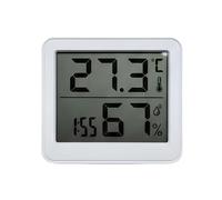 Avizar Digital Indoor Thermometer/Hygrometer 3V with Compact LCD Screen, White