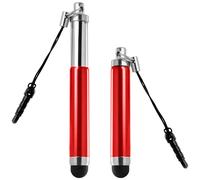 Avizar Digital Touch Screen Retractable Stylus - 3.5mm Jack Clip, Red
