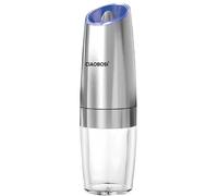 Avizar Electric Gravity Mill for Pepper and Salt with Ceramic Mechanism, Silver