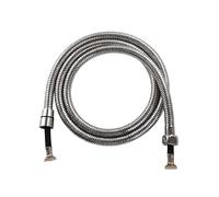 Avizar Flexible Shower Hose 2m with Double Anti-Corrosion Nut, Silver