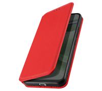 Avizar Flip Case for Oppo Find X5 Magnetic Card Holder and Video Support, Red