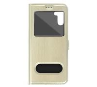 Avizar Folio Case for Galaxy A34 5G Double Window with Stand Function, Golden