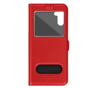 Avizar Folio Case for Galaxy A34 5G Double Window with Stand Function, Red