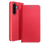 Avizar Folio Case for Galaxy A57 Carbon Effect Metallic Frame with Card Holder