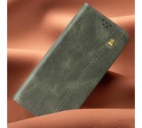 Avizar Folio case for Galaxy S24 FE Khaki Green Magnetic Stitched Flap