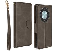 Avizar Folio case for Honor Magic 6 Lite 5G Smooth TextuWallet Flap, Dark Grey