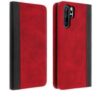 Avizar Folio Case for Huawei P30 Pro Crackled Effect with Video Stand, Red