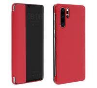 Avizar Folio Case for Huawei P30 Pro Window Time Display Video Stand, Red