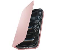 Avizar Folio Case for iPhone 17 Pro with Card Holder with stand Function, Pink