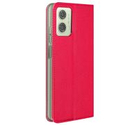 Avizar Folio case for Motorola Moto G24/G04 - magnetic cover Card holder, Red