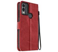 Avizar Folio case for Nokia C22 Wallet with hand strap, Red