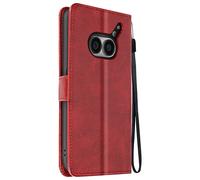 Avizar Folio case for Nothing Phone 2a Wallet with hand strap, Red