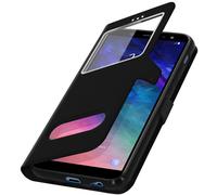 Avizar Galaxy A6 Plus Double Window Folio Case with Stand Function