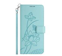 Avizar Honor 600 Smart Wallet Case with Oriental Lotus Design and Wrist Strap