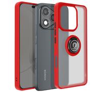 Avizar Hull for Honor 400 Lite Magnetic Back Ring Translucent, Red
