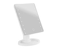Avizar LED Standing Makeup Mirror with Touchscreen and 360° Rotation, White
