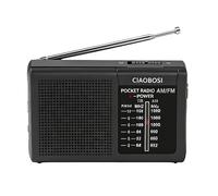 Avizar Mini Pocket Radio with FM and AM Bands, Telescopic Antenna, and Speaker
