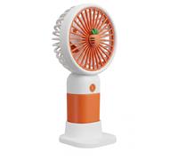 Avizar Mini Portable Fan with 3 Speeds and Smartphone Support Stand, Orange