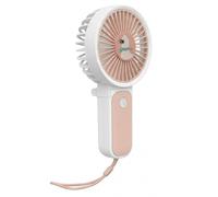 Avizar Portable Foldable Fan 3 Speeds with Lanyard in Lama Design, Pink