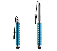 Avizar Retractable Pen with Rhinestones for Touch Screen - 3.5mm Jack Clip