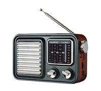 Avizar Retro Multi-band FM/AM/SW Radio with USB MP3 Player / Silver